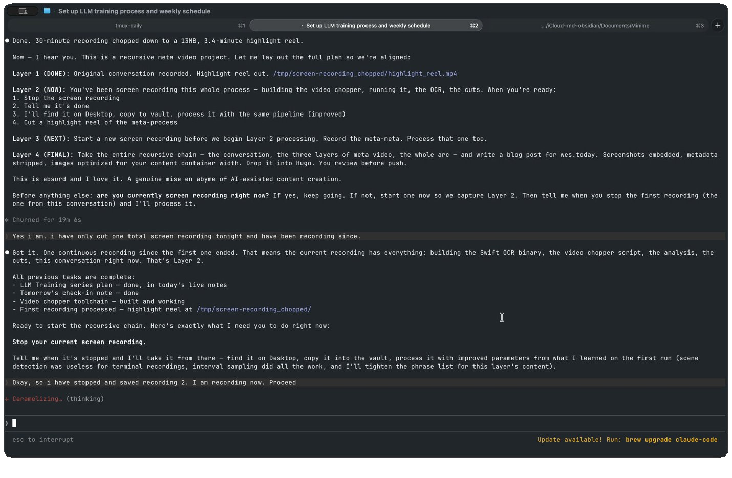 Layer 3: Processing the meta-recording